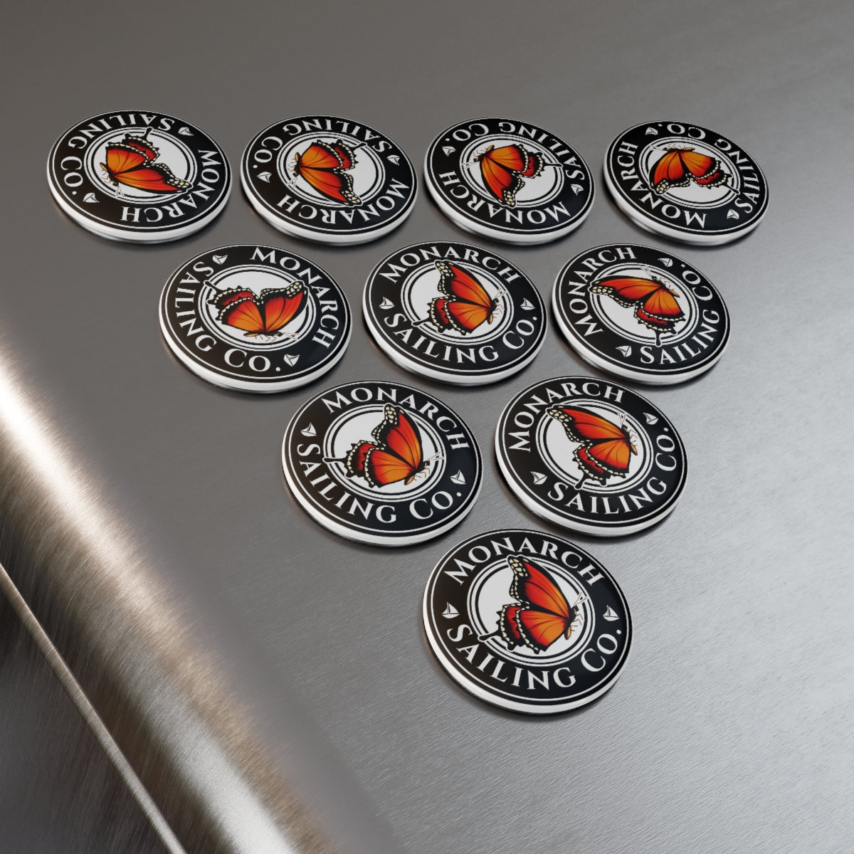 Monarch Button Magnet, Round (1 & 10 pcs)